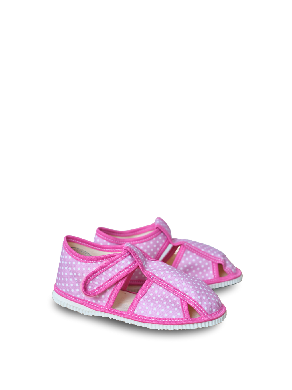 Dětské papučky Happy Pink – růžové s puntíky