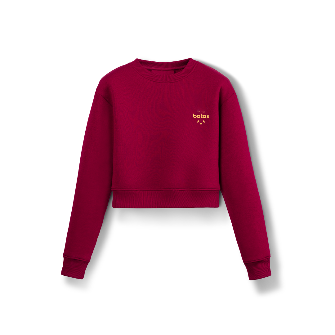 Mikina Crop Bordeaux