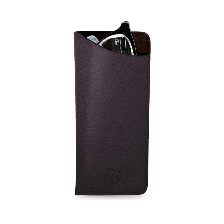 Kožené puzdro na okuliare Lenon Dark Brown
