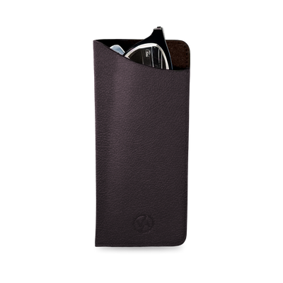 Kožené puzdro na okuliare Lenon Dark Brown