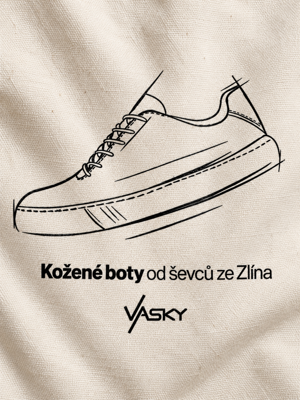 Vasky plátěná taška – detail potisku